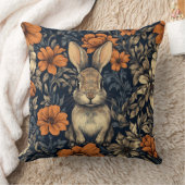 Decorative William Morris Rabbit Throw Pillow クッション (ブランケット)