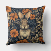 Decorative William Morris Rabbit Throw Pillow クッション (裏面)