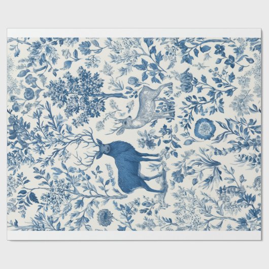 Decorative Wrap Paper Chinoiserie Forest Animals ラッピングペーパー (フラット)
