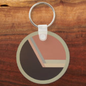 DecoSphereキーチェーン（カーブ/黒） キーホルダー (正面)