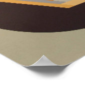 DecoSphereプリント(10"x10"タンジェリン) ポスター (角)