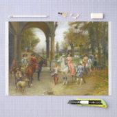 decoupageのための第17 C場面の美しい絵画 薄葉紙 (クラフト)