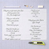 Decoupageの祈りの言葉のティッシュペーパー 薄葉紙 (クラフト)