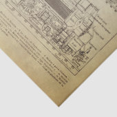 Decoupageグランジなロコモーティブのシート 薄葉紙 (詳細)