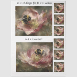 Decoupage 11x14 Design for Canvas Bumble Bee  薄葉紙