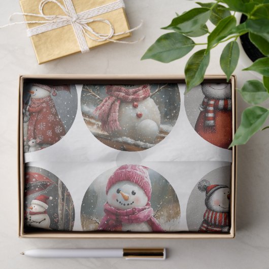 Decoupage 12 Whimsical 4" Coaster Santa Designs 薄葉紙 (ギフト)
