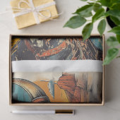 Decoupage 12x16 Cowgirl Roper & Skull Design  薄葉紙 (ギフト)