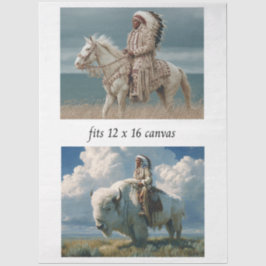 Decoupage 12x16 Native American Indian Designs  薄葉紙