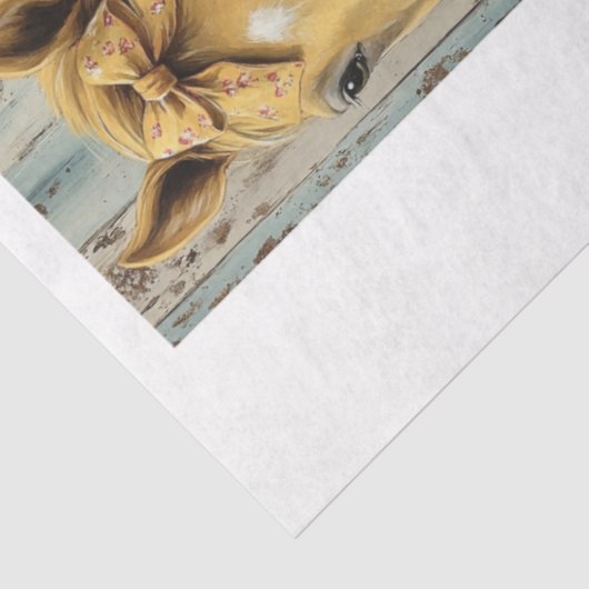 Decoupage 12x16 Whimsical 3 Panel Horses  薄葉紙 (詳細)