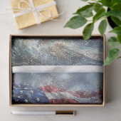 Decoupage 250th American Flag Rising in Ocean  薄葉紙 (ギフト)