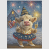 Decoupage 250th Birthday Highland Calf 4th July  薄葉紙 (正面)
