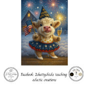 Decoupage 250th Birthday Highland Calf 4th July  薄葉紙