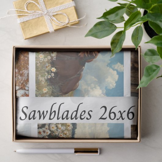 Decoupage 26x6" Handsaw Rustic Wall Art Designs  薄葉紙 (ギフト)