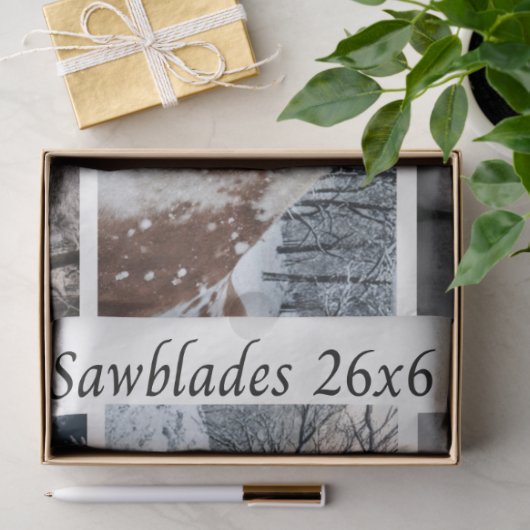 Decoupage 26x6" Winter Collection Handsaw Designs 薄葉紙 (ギフト)