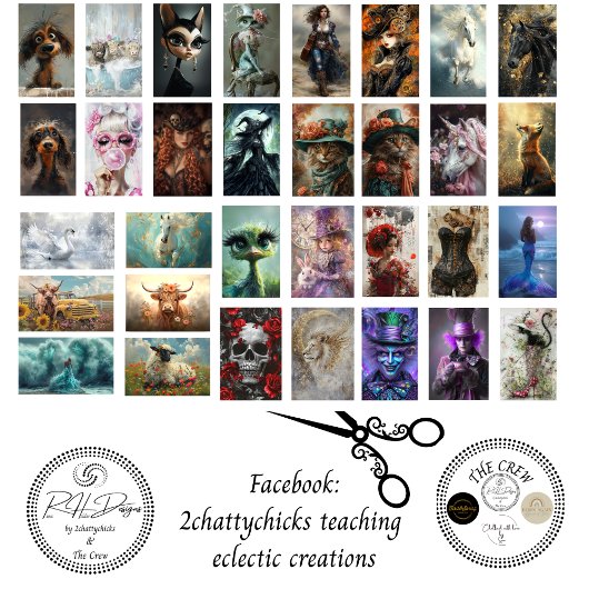 Decoupage 32 Designs 3x5 Inches Collage Scrapbook 薄葉紙