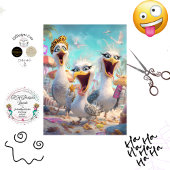 Decoupage 3 Crazy Seagull Wackadoodles  薄葉紙