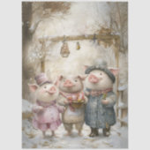 Decoupage 3 Little Pigs Story Book Forest  薄葉紙 (正面)