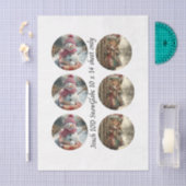 Decoupage 3" Mould Snow Globe Snowman & Girl  薄葉紙 (クラフト)