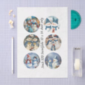 Decoupage 3" Snow Globe Mould Christmas  薄葉紙 (クラフト)