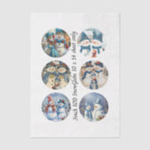Decoupage 3" Snow Globe Mould Christmas  薄葉紙 (正面)