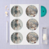 Decoupage 3" Snow Globe Moulds Child Horse Winter  薄葉紙 (クラフト)