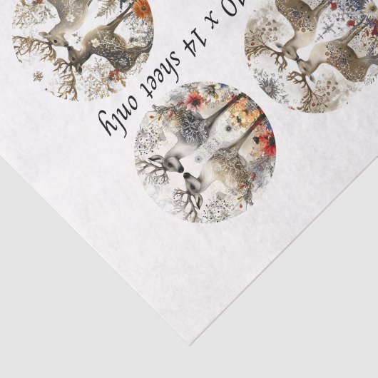 Decoupage 3" Snow Globe Moulds Floral Deer & Santa 薄葉紙 (詳細)