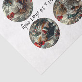 Decoupage 3" Snow Globe Moulds Roosters Red Barn 薄葉紙 (詳細)