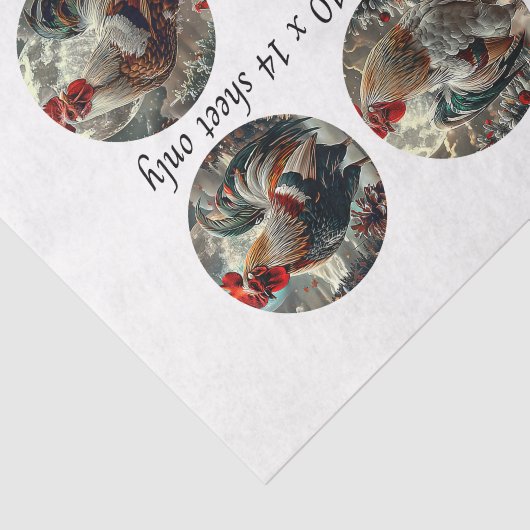 Decoupage 3" Snow Globe Moulds Roosters Red Barn 薄葉紙 (詳細)