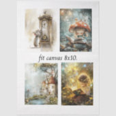 Decoupage 4 Storybook Designs Fit 8 x 10 Canvas 薄葉紙 (正面)