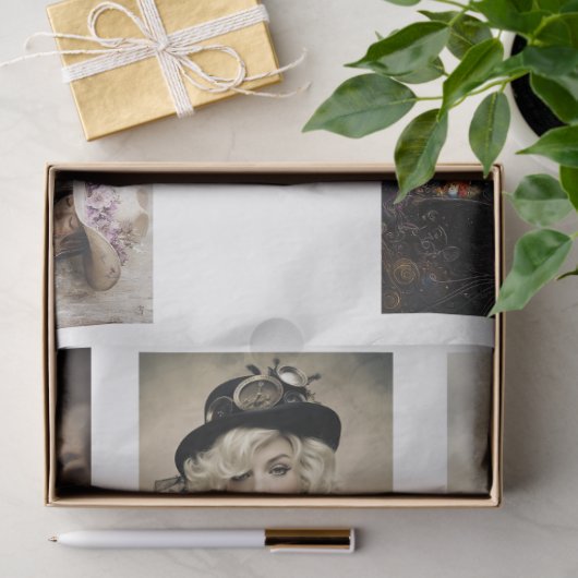 Decoupage 5x7 Steampunk Jesters Pirates & More  薄葉紙 (ギフト)