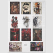 Decoupage 5x7 Steampunk Jesters Pirates & More 薄葉紙 (正面)