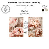 Decoupage A3 Botanical Peach Designs Scrapbooking 薄葉紙