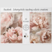 Decoupage A3 Botanical Peach Designs Scrapbooking 薄葉紙 (正面)
