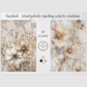 Decoupage A3 Botanicals Artwork Designs  薄葉紙 (正面)