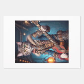 Decoupage - A steampunk cat & guitar -  ラッピングペーパーシート (正面2)