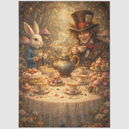 Decoupage Adventurous Enchanted Forest Tea Party 薄葉紙 (正面)