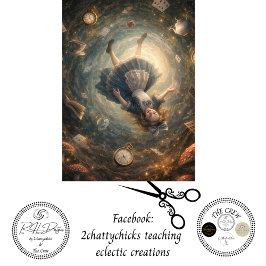 Decoupage Adventurous Fall Into Rabbit Hole 薄葉紙