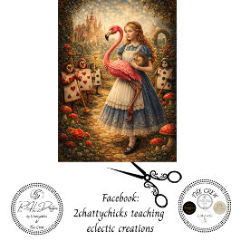 Decoupage Alice Croquet Garden Adventure  薄葉紙