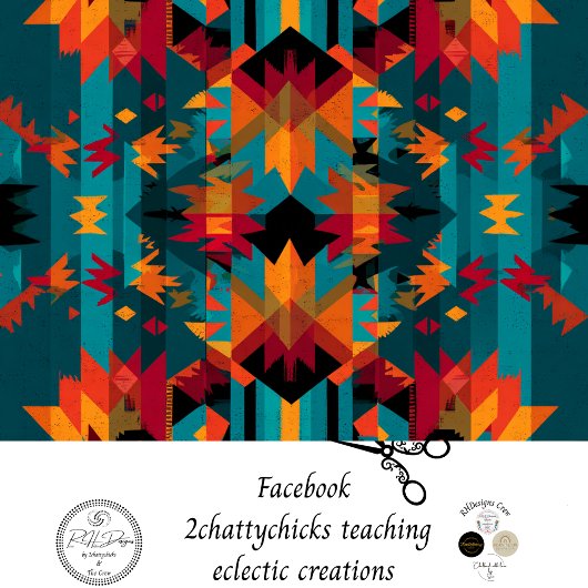 Decoupage American Indian Symmetrical Tapestry Art 薄葉紙