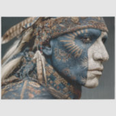 Decoupage American Indian Warrior Chief 薄葉紙 (正面)