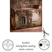 Decoupage Ancient Irish Castle Overgrown Ivy  薄葉紙