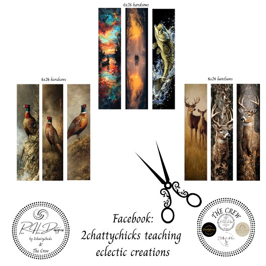 Decoupage Antique Handsaws Wildlife Art  ラッピングペーパーシート