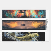 Decoupage Antique Handsaws Wildlife Art  ラッピングペーパーシート (正面2)