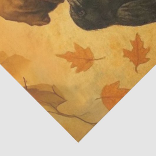 Decoupage Autumn Scarecrow Floppy Hat Pumpkins 薄葉紙 (詳細)