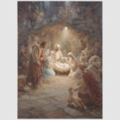 Decoupage Baby Jesus Nativity Scene 薄葉紙 (正面)