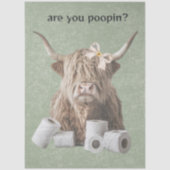 Decoupage Bathroom Highland Are You Poopin? 薄葉紙 (正面)