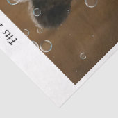 Decoupage Bear Cub Bubble Bath 16x20 Canvas 薄葉紙 (詳細)