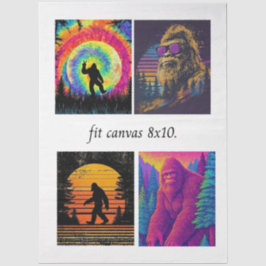 Decoupage Bigfoot For 8 x 10 Canvas 薄葉紙