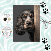 Decoupage Black Brown Cocker Spaniel Sadie 薄葉紙