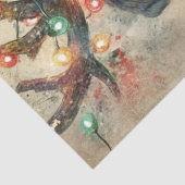 Decoupage Black Lab Christmas Lights Antlers 薄葉紙 (詳細)